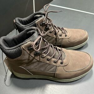 Weatherproof Men's Brown Lace-Up Winter Rugged Insulated Boots NWT Men’s 10